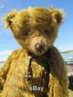 Distressed Mohair Teddy Bear Antique Key 15 Artist Mariel Prondzinski Ooak Tags