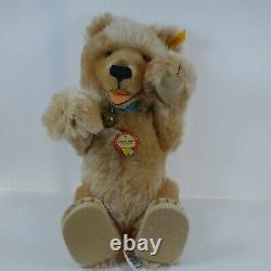 EUC 407857 Steiff Bear Teddy Baby Collection 1930 Replica Mohair Squeaker