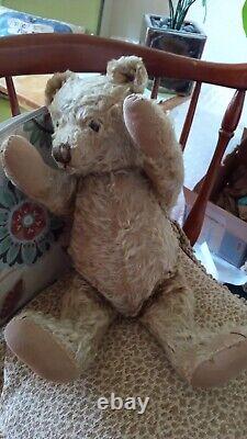 Early Blonde Mohair Steiff Humpback Jointed 20-in Teddy Bear