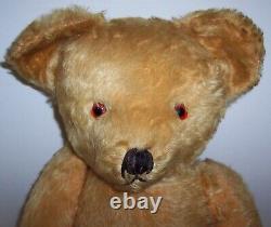 Early Mohair Teddy Bear 27 inches Tall c1940's French Pintel Fils