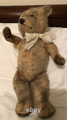 Edward My Vintage Chiltern 1950s Hugmee Mohair Dog nose Teddy Bear -Collectors