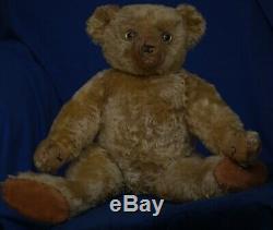 Exceptional Quality Golden Mohair WW1 Era Antique 25 Farnell Teddy For Some TLC