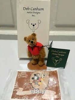 Exclusive Winnie the Pooh Canham Artist Miniature Mohair Teddy Bears Disney Pin