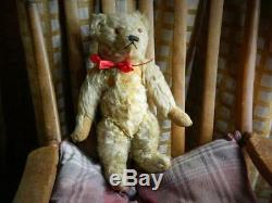 FARNELL VINTAGE 1930s 16 GOLDEN CURLY MOHAIR TEDDY BEAR FULLY JOINTED