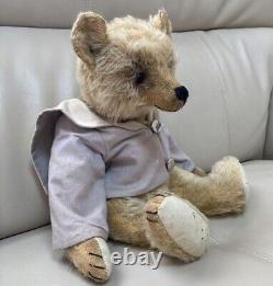 Forget Me Not Bear 33cm 13 in jacket mohair Teddy bear Rare Japan antique