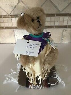 Free Spirit Bears-Pat Lyons Apache Maiden Mohair And Suede Teddy #14/50 1993