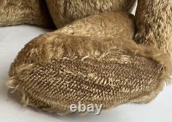 German Mohair Humped Back Tan Teddy Bear Jointed 24 Inches