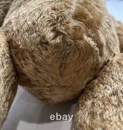 German Mohair Humped Back Tan Teddy Bear Jointed 24 Inches