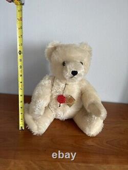 Germany Hermann Mohair Very Large White Teddy Bear New withtags Mint Collectible