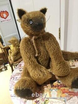 Gertie Wiggins Artist Designed Mohair Teddy Bear/Cat One Of 1 MINT