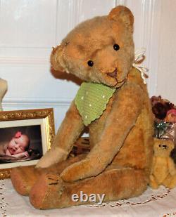 Gorgeous 25 Blond Mohair Humpback Bing Teddy Bear From 1920