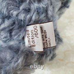 Gund Mohair Jointed Teddy Bear Blue Gray Limited Edition 296/600 Plush Collector