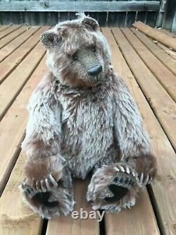HTF Artist Mohair Teddy Bears HUXIE Brown Grizzly YVONNE GRAUBAEK Hovvigs Vntg