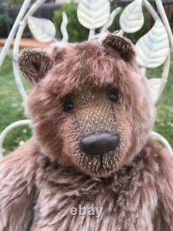 HTF Artist Mohair Teddy Bears HUXIE Brown Grizzly YVONNE GRAUBAEK Hovvigs Vntg