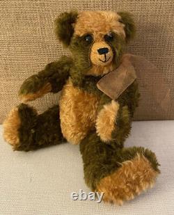 Hand made 14 Teddy Bear Fully Jointed Brown Mohair Vintage Plush Collectible
