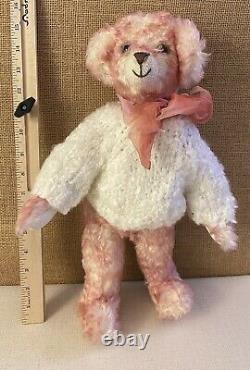 Hand made 15 Teddy Bear Fully Jointed Pink Mohair Vintage Plush Collectible