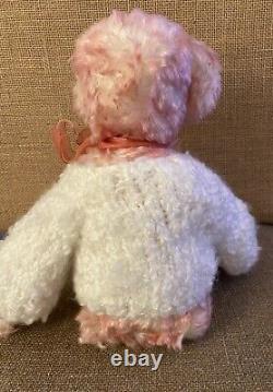 Hand made 15 Teddy Bear Fully Jointed Pink Mohair Vintage Plush Collectible