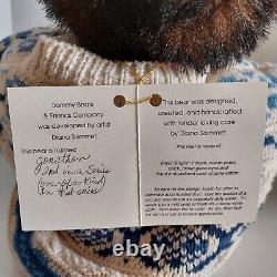 Handmade Mohair Teddy Bear Jonathon by Artist Diana Sammet. Fully jointed 16