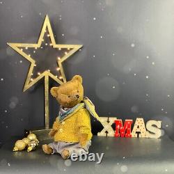 Hello Christmas teddy bear (9.84in.) artist teddy bear Mohair teddy