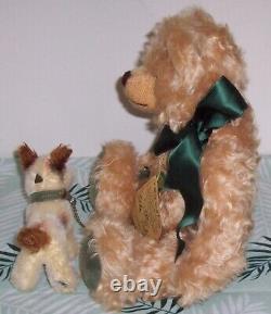 Hermann Max & FoxI Mohair Teddy Bear with Foxy Terrier Dog Germany