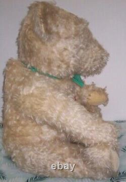Hermann Original Large Jointed Mohair Teddy Bear Germany 33 inches