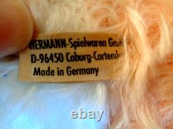 Hermann Teddy Bear Peach Panda Mohair Bear Artistline Limited Edition Germany