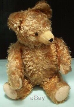 Hermann Teddy Bear c1950's Mohair Germany Larger Size Toy