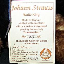 Hermann The Waltz King Johann Strauss Ltd Edition Mohair Musical Teddy Bear 60