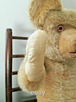 Huge 28 Old Vintage Antique Chad Valley Farnell Mohair Teddy Bear Soft Toy
