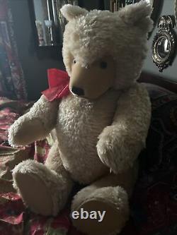 Huge Large Steiff studio teddy bear 39 inches display Rare Wool Jointed