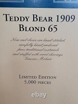 Huge Steiff Rare Find 1909 Blond 65 CM Mohair Teddy Bear Spectacular