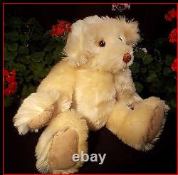 Jointed Mohair Teddy Bear Vintage 1988 Signed KB Kathy Bannan Bears