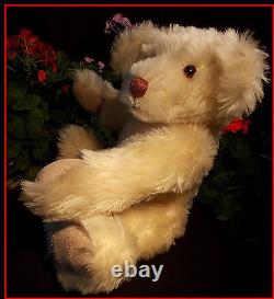 Jointed Mohair Teddy Bear Vintage 1988 Signed KB Kathy Bannan Bears