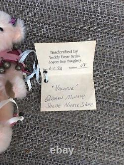 Joyce Ann Haughey Artist German Mohair Teddy Bear Bearcraft Suede Nickle Silver