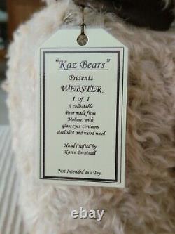Kaz Bears Karen Brentnall Webster OOAK English Jointed Mohair Teddy Bear