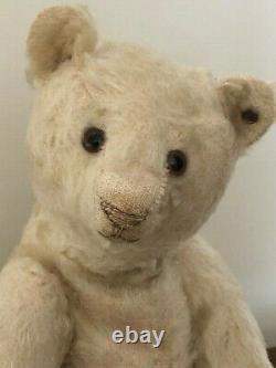 Kleines süsses Steiff Bären Mädchen / Teddybär Bear Vorkrieg mit Knopf Steiffbär