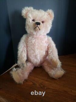 LARGE 1920's Pink Mohair Teddy Bear with Glass Eyes 23