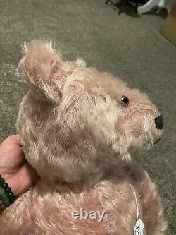 Large 1930's Antique Jointed TEDDY BEAR PINK MOHAIR ADORABLE! Maybe Chad Valley