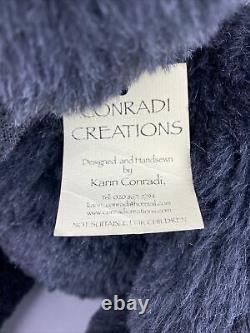 Large Conradi Creations OOAK Black Mohair Teddy Bear Nigel Hughes 66cm