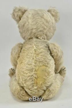 Large antique jointed marvelous teddy bear 22 inches deep long mohair