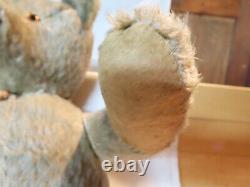 Large antique mohair Teddy Bear, excelsior stuffing, 24 tall