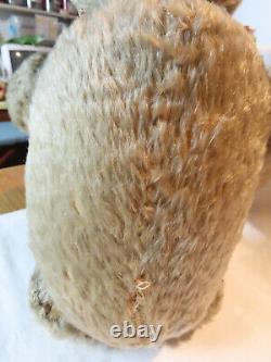Large antique mohair Teddy Bear, excelsior stuffing, 24 tall