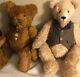 Lot Of Two (2) Lang Mohair Jointed Stuffed Plush Bears 24 & 27 H Guc