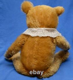 Lovely 1930s Antique 20 Golden Mohair Chad Valley Magna Teddy Bear With Label