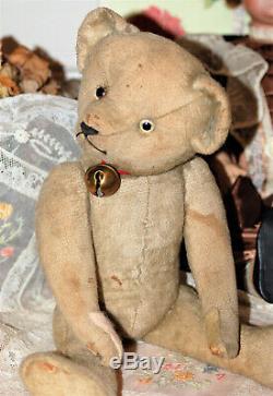 Lovely antique 14 Bing mohair humpback teddy bear from the 1920s