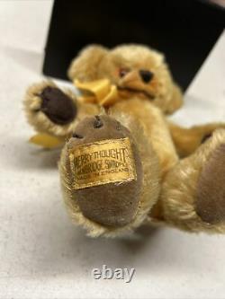 MERRYTHOUGHT Vintage Cheeky Teddy Bear Bells in Ears 9 Jointed Rare England