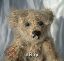 MINIATURE artist TEDDY grey mohair ROOSEVELT BEAR CO 4 by Cathy Peterson OOAK