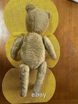MOHAIR ANTQUE TEDDY BEAR Disc Joined stuffed 26 inches, large