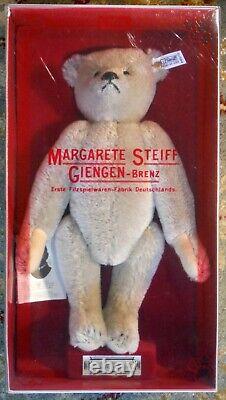 Margarete Steiff 1902 Silver Grey Teddy Bear MIB 1983 Reproduction P409
