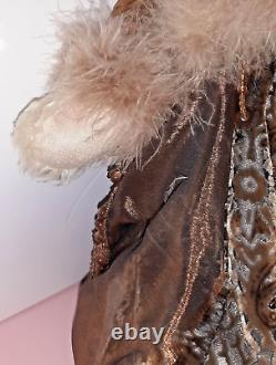 Martha Burch Renaissance Bear Artist Signed Mohair Teddy Bear OOAK Feathers 18